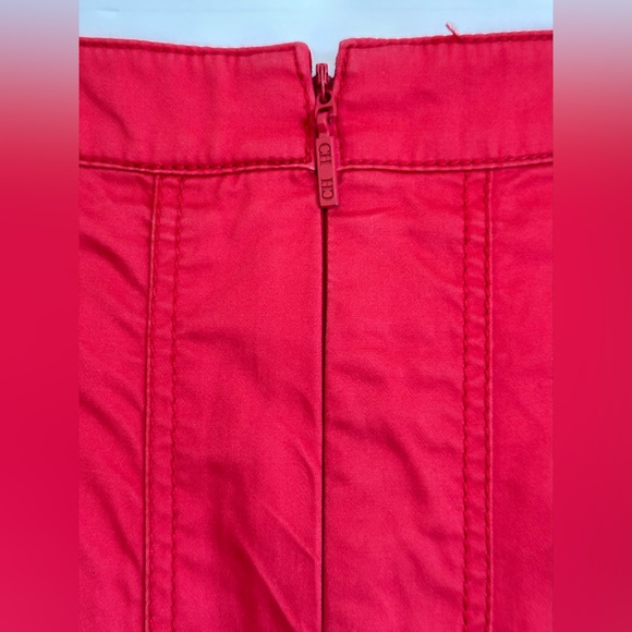 Carolina Herrera Light Red Midi Skirt Zip In Back Bottom Back Pleaded SZ 10 - Picture 7 of 15